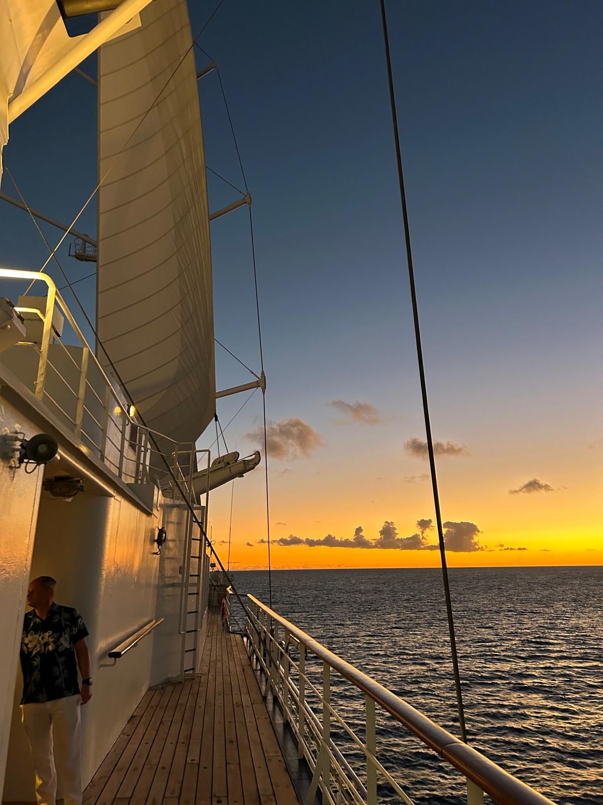 Sunset leaving Anguilla